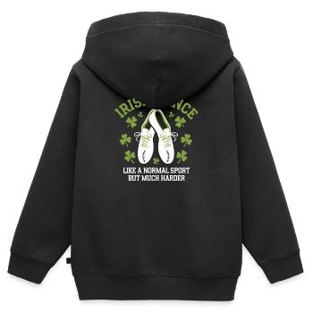 Die Kunst des Irish Dance - Kinder Premium Organic Zip Hoodie - Schwarz - Hinten - AI Model Kid Male (0cm)