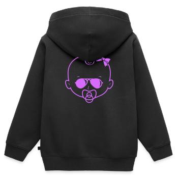 baby girl sonnenbrille - Kinder Premium Organic Zip Hoodie - Schwarz - Hinten - AI Model Kid Male (0cm)
