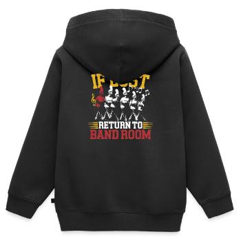 Lustiger Spruch für Musikliebhaber - Kinder Premium Organic Zip Hoodie - Schwarz - Hinten - AI Model Kid Male (0cm)