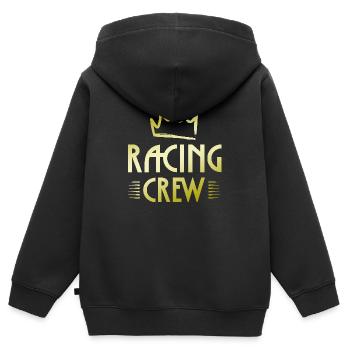 Racing Crew - Kinder Premium Organic Zip Hoodie - Schwarz - Hinten - AI Model Kid Male (0cm)