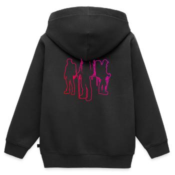 Grimpeur de bloc Grimpeur Homme Grimpeur - Sweat Premium à capuche zippé enfant bio - noir - Dos - AI Model Kid Male (0cm)
