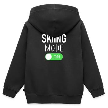 Mode ski activé - Ski - Ski - Itinéraire - Sweat Premium à capuche zippé enfant bio - noir - Dos - AI Model Kid Male (0cm)