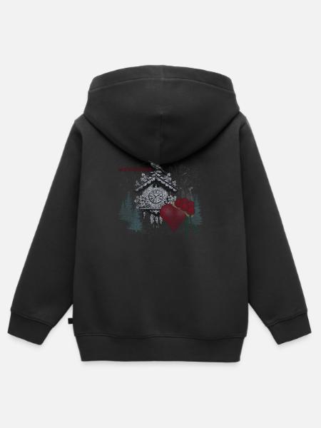 Schwarzwald - Kinder Premium Organic Zip Hoodie - Schwarz