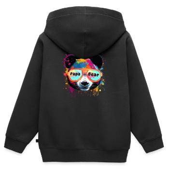 Panda,pandabär,bär, Graffiti,bun - Kinder Premium Organic Zip Hoodie - Schwarz - Hinten - AI Model Kid Male (0cm)