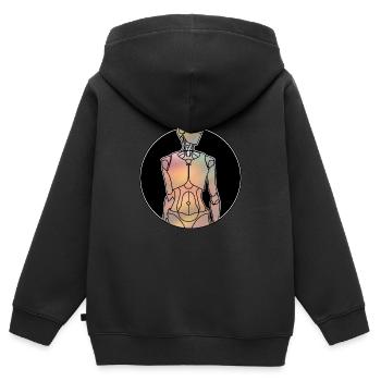 Android - Künstliche Intelligenz - Kinder Premium Organic Zip Hoodie - Schwarz - Hinten - AI Model Kid Male (0cm)