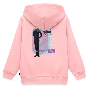 Star Trek Deep Space Nine Jadzia Dax - Kinder Premium Organic Zip Hoodie - Rosa - Hinten - AI Model Kid Female (0cm)
