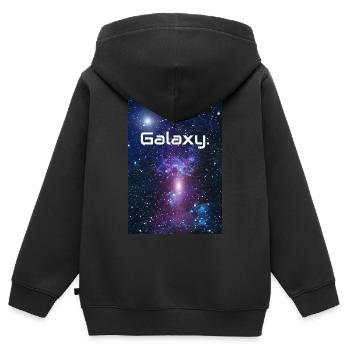 Galaxy Wort Universum Sterne Milchstraße Geschenk - Kinder Premium Organic Zip Hoodie - Schwarz - Hinten - AI Model Kid Male (0cm)