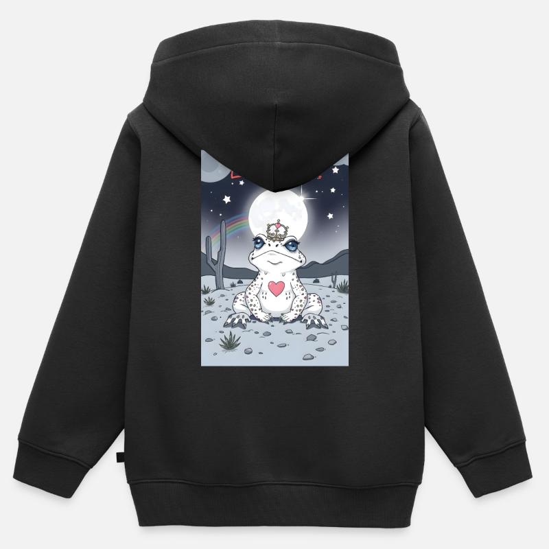 Aimez-moi! Crapaud n°1 - Sweat Premium à capuche zippé enfant bio - noir