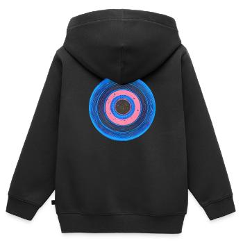 auge,blaues auge,Böses Auge,nazar,fatima - Kinder Premium Organic Zip Hoodie - Schwarz - Hinten - AI Model Kid Male (0cm)