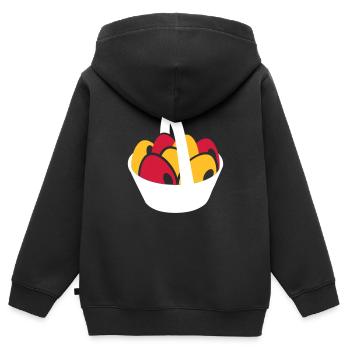 Ostern - Kinder Premium Organic Zip Hoodie - Schwarz - Hinten - AI Model Kid Male (0cm)