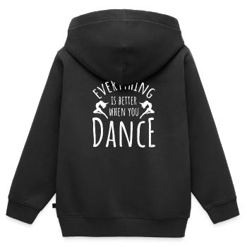 Dancing Dance Dance Teacher Dance Dancing - Kids Premium Organic Zip-up Hoodie - black - Back - AI Model Kid Male (0cm)