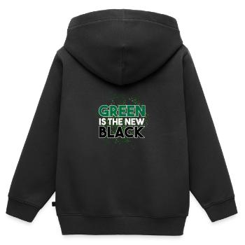 Umwelt Umweltschutz CO2 UmweltschadenUmwelt Umwelt - Kinder Premium Organic Zip Hoodie - Schwarz - Hinten - AI Model Kid Male (0cm)