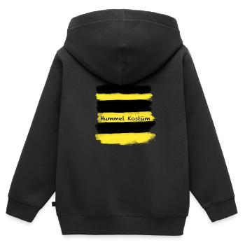 Hummel Kostüm,Hummel,Kostüm,Karneval - Kinder Premium Organic Zip Hoodie - Schwarz - Hinten - AI Model Kid Male (0cm)
