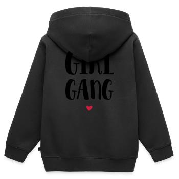 Girl Gang / Girl Squad - Kinder Premium Organic Zip Hoodie - Schwarz - Hinten - AI Model Kid Male (0cm)