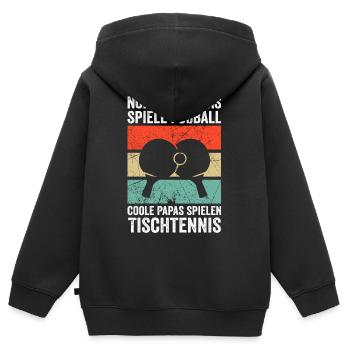 Table Tennis Dad Table Tennis Dad Gift - Kids Premium Organic Zip-up Hoodie - black - Back - AI Model Kid Male (0cm)