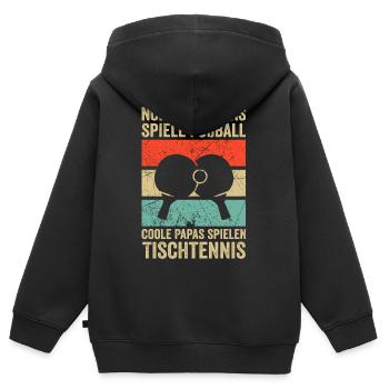 Table Tennis Dad Table Tennis Dad Gift - Kids Premium Organic Zip-up Hoodie - black - Back - AI Model Kid Male (0cm)