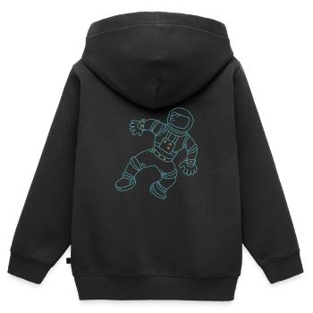 Astronaut - Sweat Premium à capuche zippé enfant bio - noir - Dos - AI Model Kid Male (0cm)