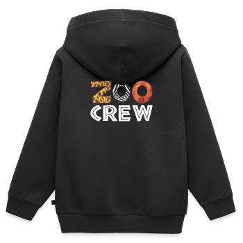 Zoo-Crew | Zoo-Angestellter Zoomitarbeiter Zoo - Kinder Premium Organic Zip Hoodie - Schwarz - Hinten - AI Model Kid Male (0cm)