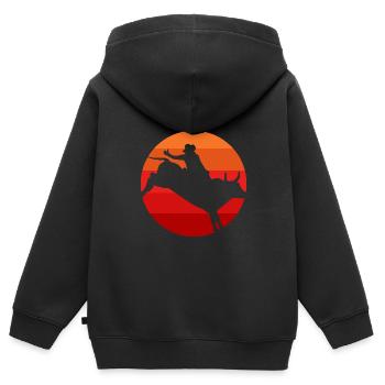 Bull Riding Bullfighter Poison - Sweat Premium à capuche zippé enfant bio - noir - Dos - AI Model Kid Male (0cm)