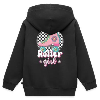 Roller Girl Rollschuh Rollschuhläuferin Geschenk - Kinder Premium Organic Zip Hoodie - Schwarz - Hinten - AI Model Kid Male (0cm)