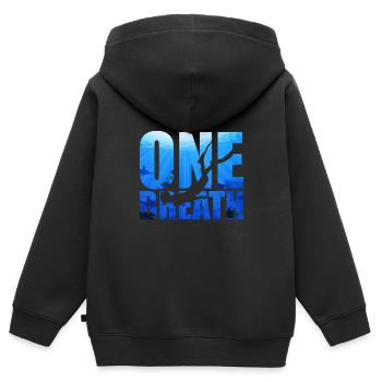 Apnea Diving Freediver Diving Diver Gift - Kids Premium Organic Zip-up Hoodie - black - Back - AI Model Kid Male (0cm)