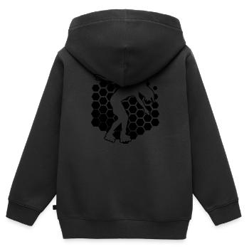 Rollerskaten Roller skate Rollerskate Roller Skating - Sweat Premium à capuche zippé enfant bio - noir - Dos - AI Model Kid Male (0cm)