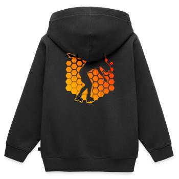 Rollerskate Roller Skating RollerSkaten Roller Skate - Sweat Premium à capuche zippé enfant bio - noir - Dos - AI Model Kid Male (0cm)