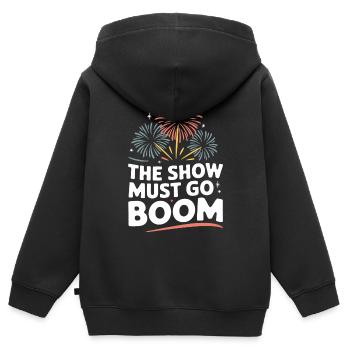 Pyrotechniker Feuerwerk Pyrotechnik - Kinder Premium Organic Zip Hoodie - Schwarz - Hinten - AI Model Kid Male (0cm)