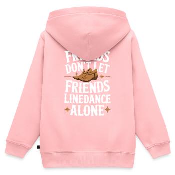 Line Dancing Tanzen Tänzer - Kinder Premium Organic Zip Hoodie - Rosa - Hinten - AI Model Kid Female (0cm)