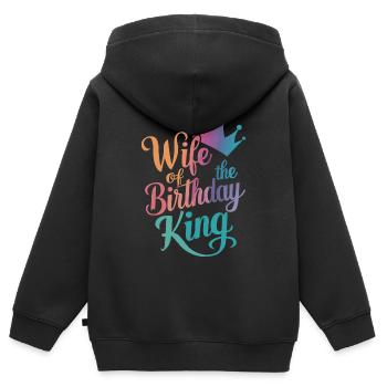 Frau Ehefrau Partnerin Familie Verheiratet - Kinder Premium Organic Zip Hoodie - Schwarz - Hinten - AI Model Kid Male (0cm)