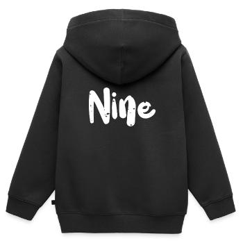 Neuf - Anniversaire - Sweat Premium à capuche zippé enfant bio - noir - Dos - AI Model Kid Male (0cm)
