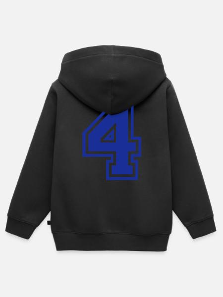 4 - Kinder Premium Organic Zip Hoodie - Schwarz