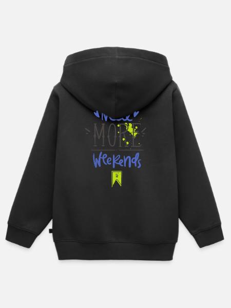 Need more weekends-Text - Kinder Premium Organic Zip Hoodie - Schwarz