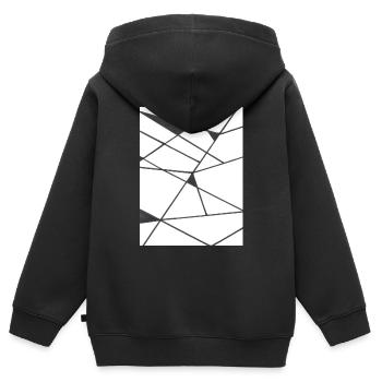 Glue - Sweat Premium à capuche zippé enfant bio - noir - Dos - AI Model Kid Male (0cm)