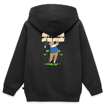 Golf - Best Grandpa on the course - Kids Premium Organic Zip-up Hoodie - black - Back - AI Model Kid Male (0cm)