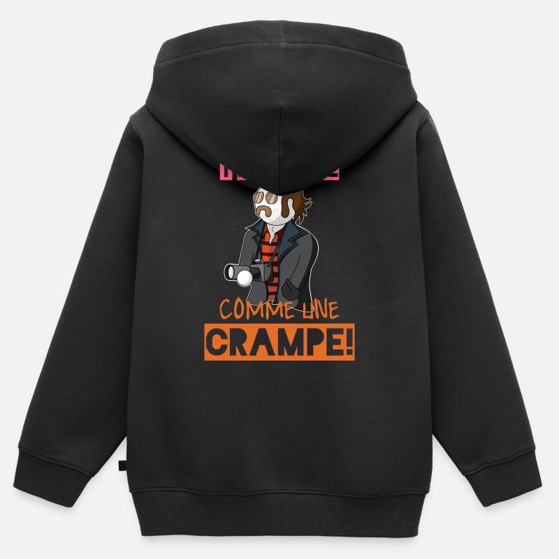 Claudy Focan Dikkenek - Sweat Premium à capuche zippé enfant bio - noir