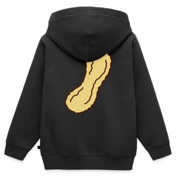 Peanut - Kids Premium Organic Zip-up Hoodie - black - Back - AI Model Kid Male (0cm)