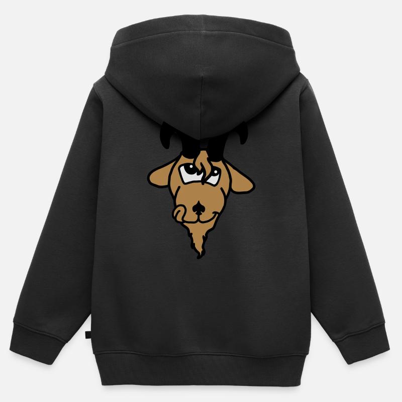 Tierkopp: Lecker-Schmecker-Schmackofatz - Sweat Premium à capuche zippé enfant bio - noir