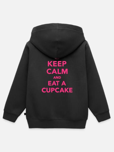 Cupcake - Kinder Premium Organic Zip Hoodie - Schwarz