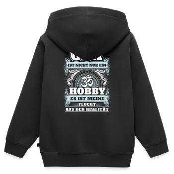 Goa - Nicht nur Hobby - Kinder Premium Organic Zip Hoodie - Schwarz - Hinten - AI Model Kid Male (0cm)