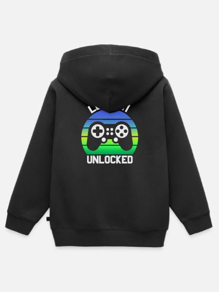 Regalo ragazzo di 11 ° compleanno, compleanno ragazzi di 11 anni - Felpa Premium con cappuccio con zip bambino bio - nero