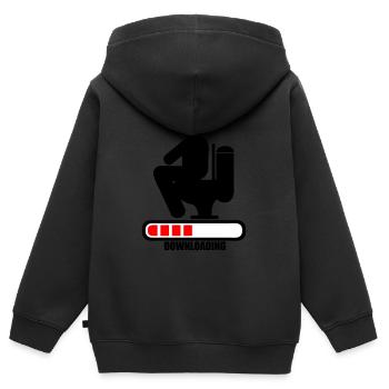 Scheiße Toilettenkacke Herunterladen Bar Laden - Kinder Premium Organic Zip Hoodie - Schwarz - Hinten - AI Model Kid Male (0cm)
