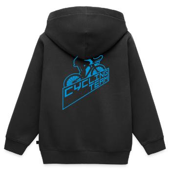Shield Cycling TeamLaster - Sweat Premium à capuche zippé enfant bio - noir - Dos - AI Model Kid Male (0cm)