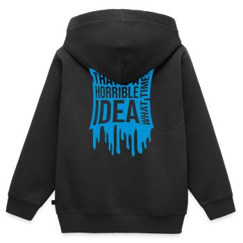 C’est une idée horrible - Sweat Premium à capuche zippé enfant bio - noir - Dos - AI Model Kid Male (0cm)