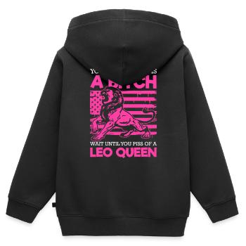 Superstition des étoiles des signes du zodiaque - Sweat Premium à capuche zippé enfant bio - noir - Dos - AI Model Kid Male (0cm)