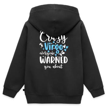 Horoscope Anniversaire Mercure - Sweat Premium à capuche zippé enfant bio - noir - Dos - AI Model Kid Male (0cm)
