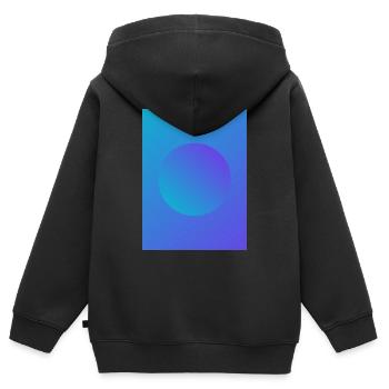 Ball - Kids Premium Organic Zip-up Hoodie - black - Back - AI Model Kid Male (0cm)