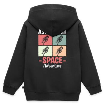 Space Shuttle Raumanzug Stern Rakete - Kinder Premium Organic Zip Hoodie - Schwarz - Hinten - AI Model Kid Male (0cm)