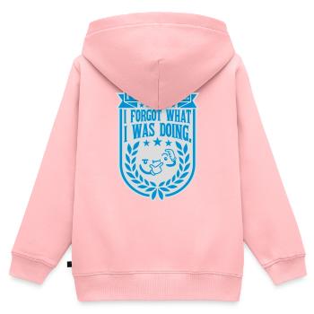 I came saw forget - Kinder Premium Organic Zip Hoodie - Rosa - Hinten - AI Model Kid Female (0cm)