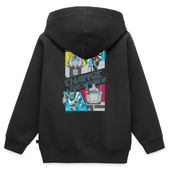 Transformers Earth Spark Terraner Spruch - Kinder Premium Organic Zip Hoodie - Schwarz - Hinten - AI Model Kid Male (0cm)